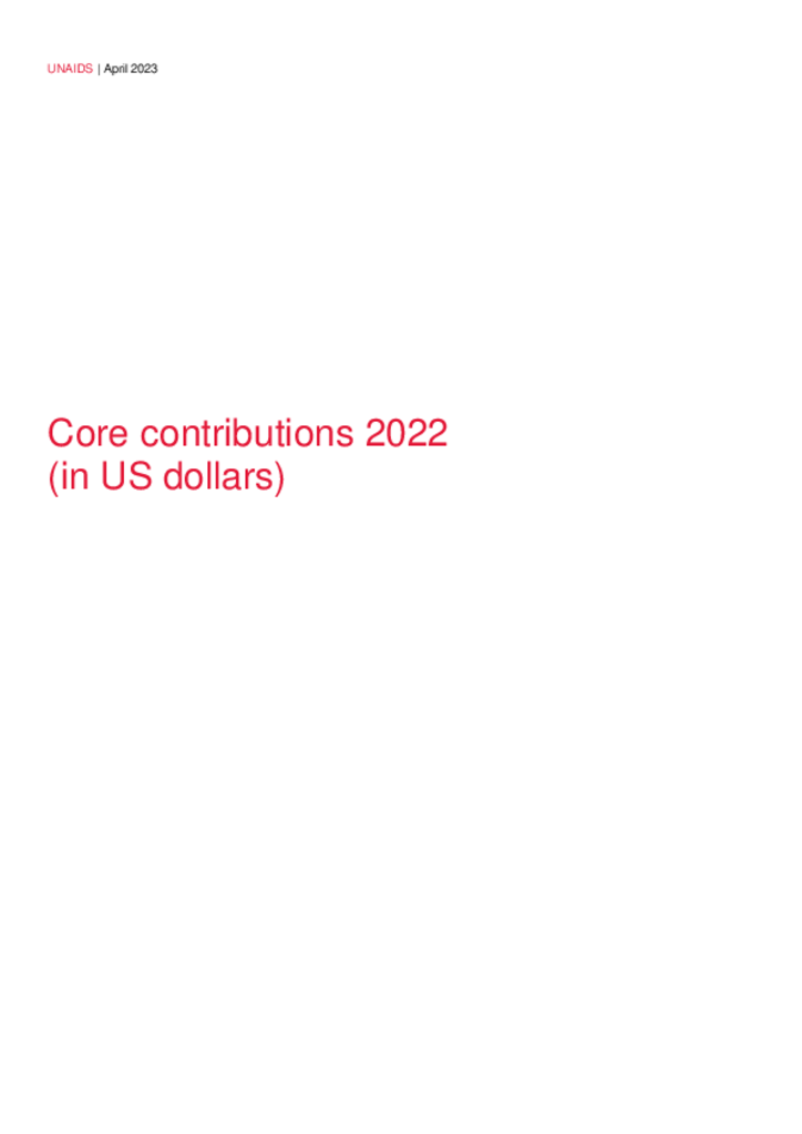 2022 donor contributions Core