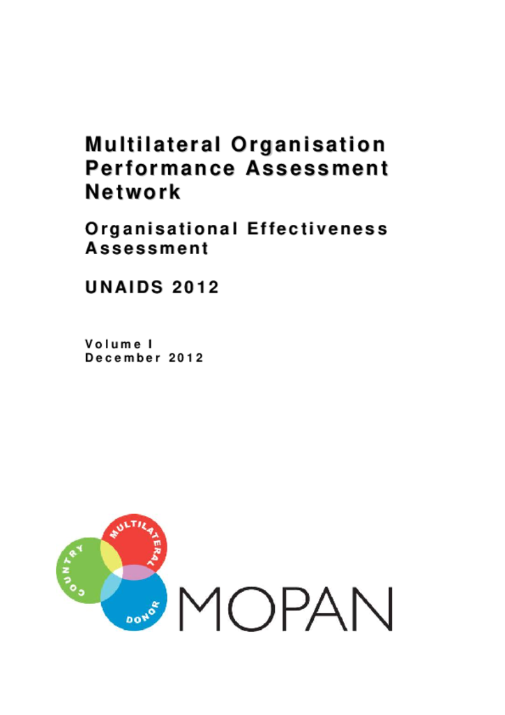 MOPAN_2012_UNAIDS_Final_Vol_1_Issued_December_2012