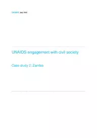Zambia - Case Study on UNAIDS Engagement with Civil Society